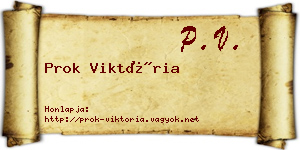 Prok Viktória névjegykártya